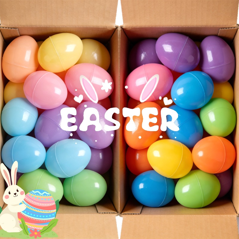 Party Games Easter For Kids - 50/10x Colorful Fillable Easter Eggs Macaron