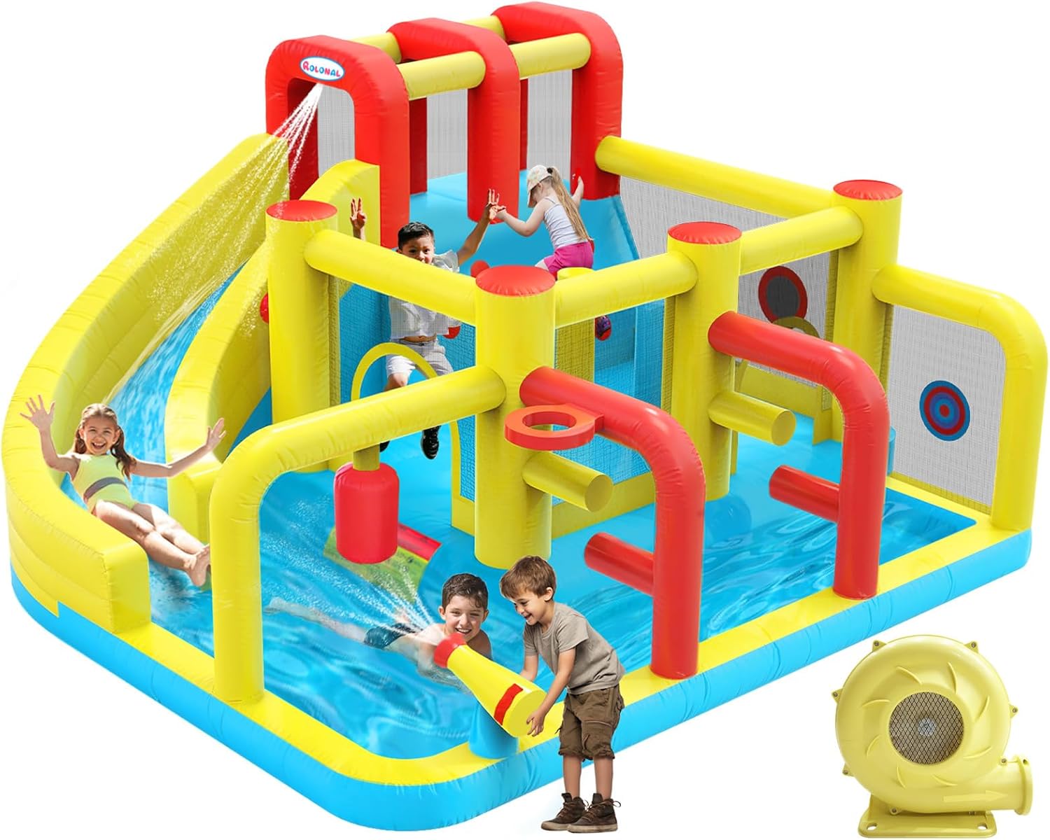 Party Games Indoor - Kids Inflatable Water Slide Bounce House