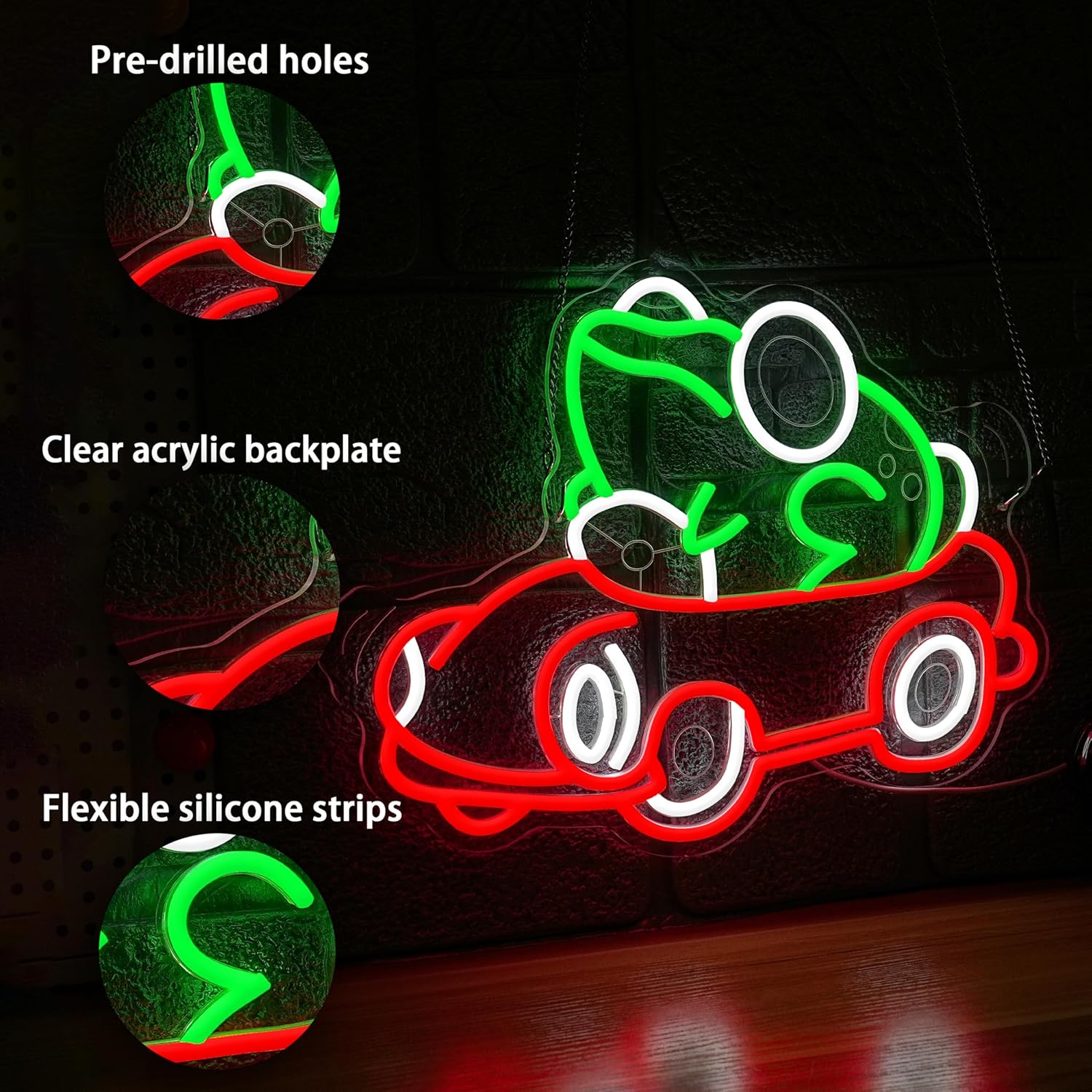 Frog Driving Car Neon Sign Art - Party Games Gifts recensione e prezzo