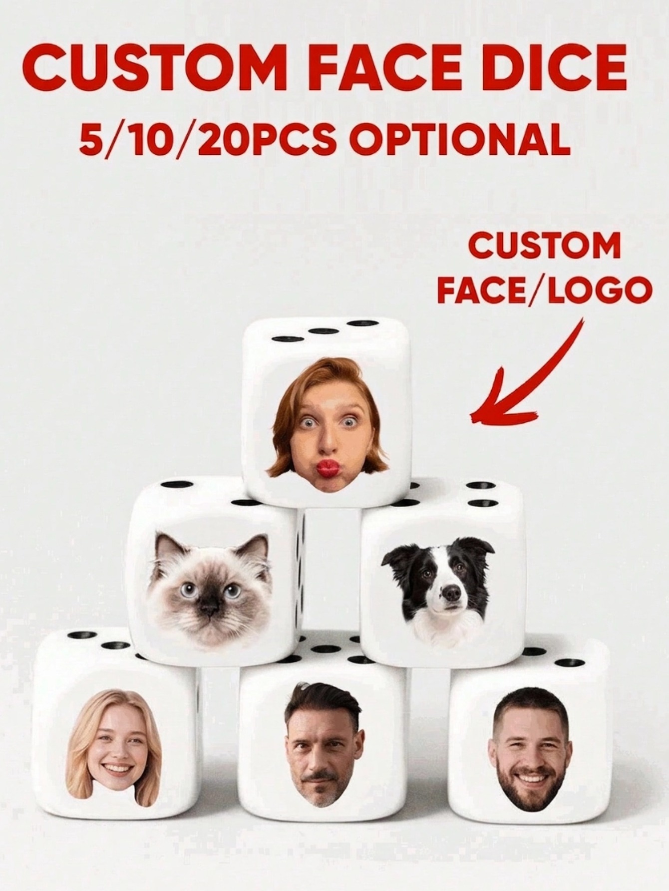 Custom Face Dice Personalized  - Party Games Gifts recensione e prezzo