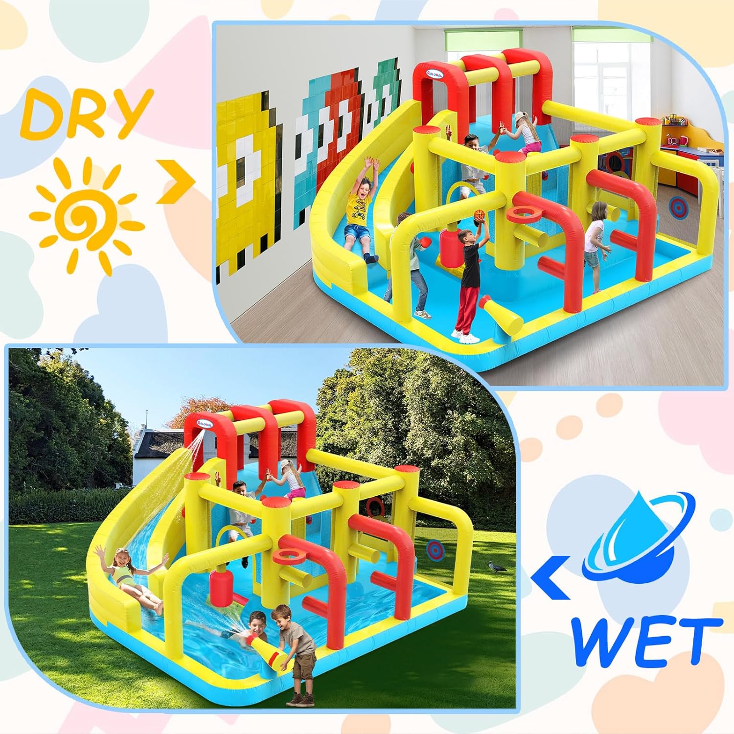 Kids Inflatable Water Slide Bo - Party Games Indoor recensione e prezzo
