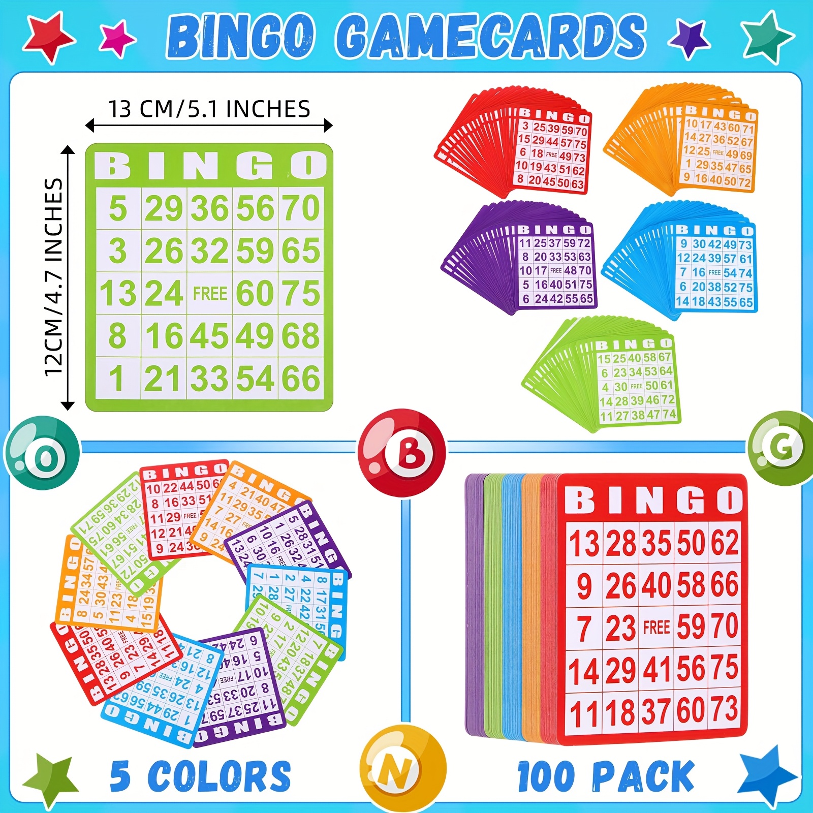 Set of 148 Bingo Game Cards in - Party Games Kit recensione e prezzo