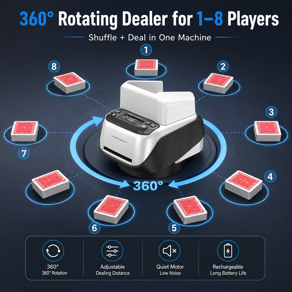SIHAO 360° Rotating Poker Card - Party Games Cards recensione e prezzo