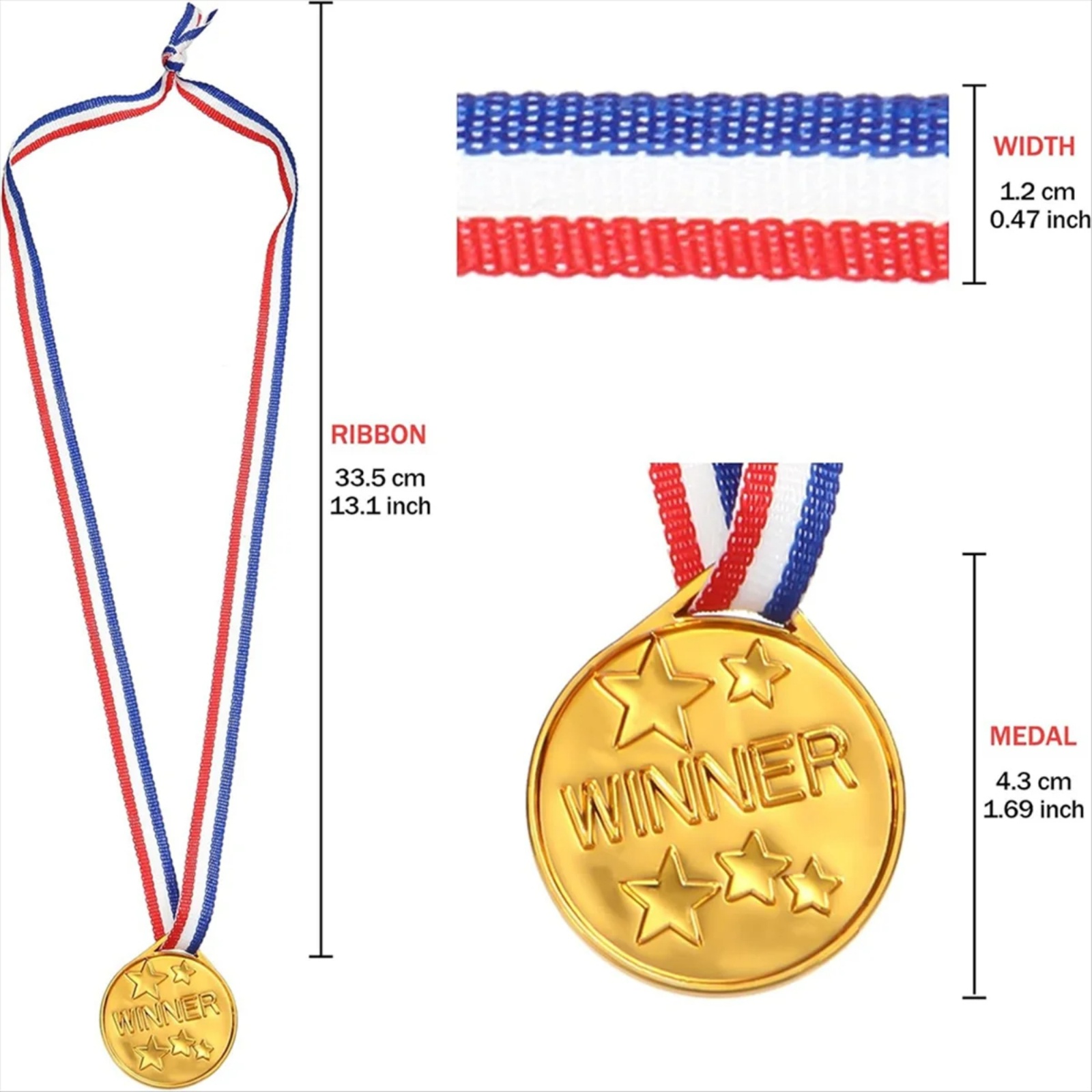 30Pcs Plastic Gold Winners Med - Party Games Easter For Kids recensione e prezzo