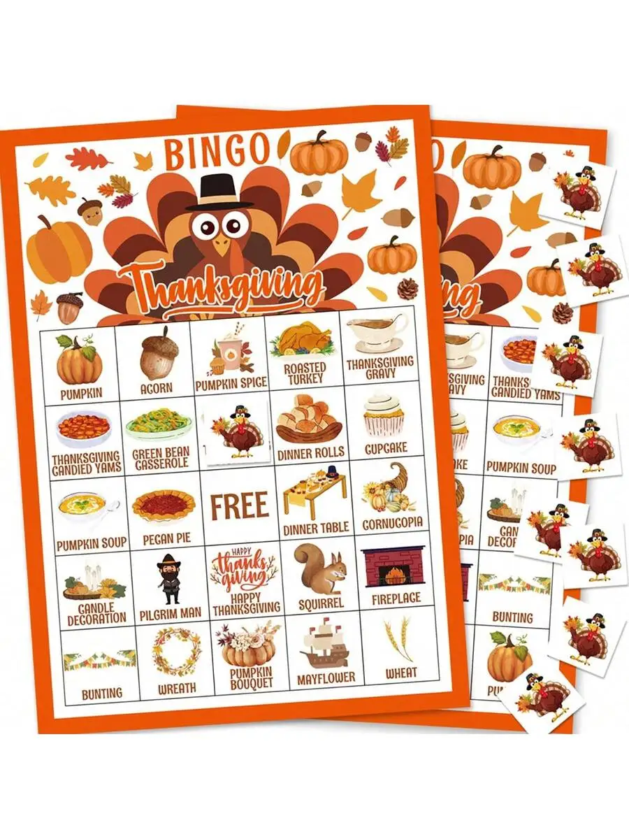 Thanksgiving Bingo Game Set 34 - Party Games Cards recensione e prezzo