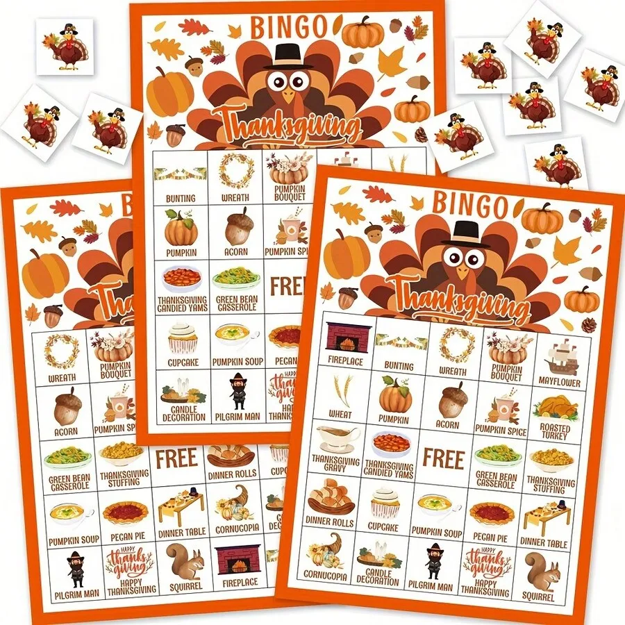 Thanksgiving Bingo Game Set 34 - Party Games Cards recensione e prezzo
