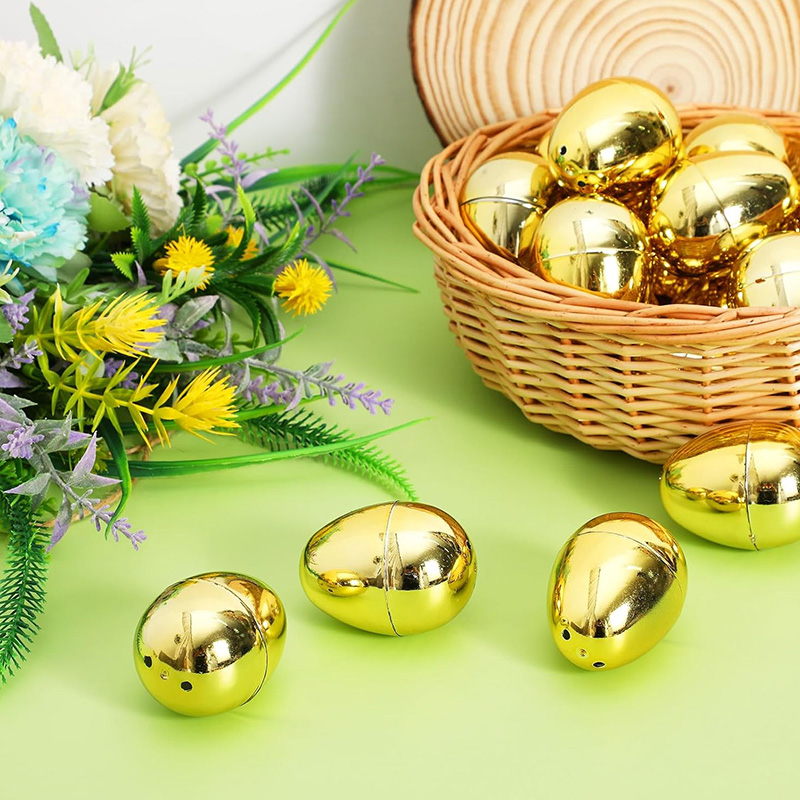 6-24Pcs Golden Easter Eggs Pla - Party Games Easter For Kids recensione e prezzo