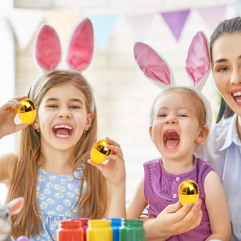 6-24Pcs Golden Easter Eggs Pla - Party Games Easter For Kids recensione e prezzo