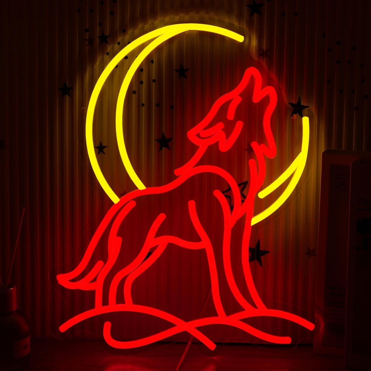 Howling Wolf Neon Sign Dimmabl - Party Games Gifts recensione e prezzo